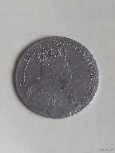 Монета 6 грошовик 1756 В