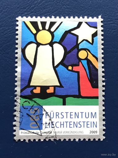 Лихтенштейн 2009 год Религия Праздники Рождество Благовещение Mi:1539 Гашеная