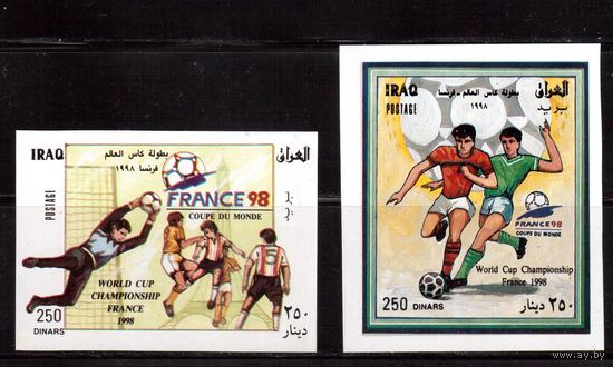 Ирак-1998,(Мих.Бл.80-81)  **  , Спорт, ЧМ по футболу