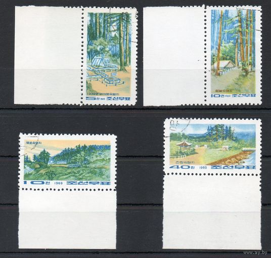 Памятные места рейда партизанского отряда КНДР 1969 год серия из 4-х марок