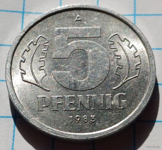 Германия - ГДР 5 пфеннигов, 1983      ( 2-6-3 )