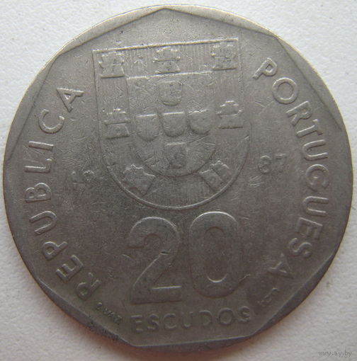 Португалия 20 эскудо 1987 г. (d)