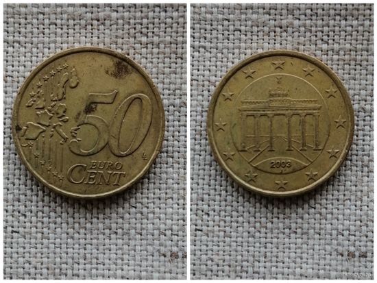 Германия 50 евроцентов 2003 J