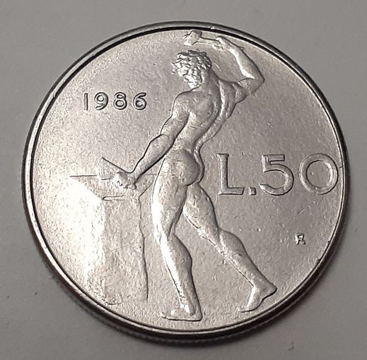 Италия 50 лир, 1986 (15-5-11)