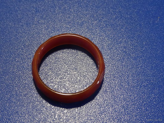 Кольцо из сердолика граненое, винтаж СССР,80-е г.г., размер 18