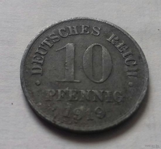 10 пфеннигов, Германия 1919 + 1918 + 1917 г., цинк