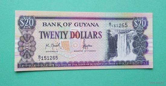 Банкнота 20 долларов Гайана (1966 - 1989 г.)