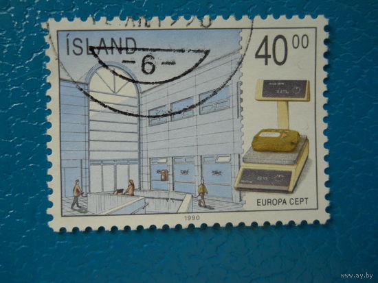 Исландия. 1990 г. Мi-728. Europa. CEPT. Почтовое отделение.