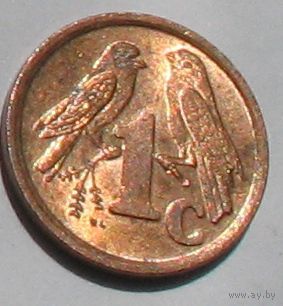 ЮАР (Южная Африка), 1 цент 1998. Надпись на языке южный ндебеле:  ISEWULA AFRIKA