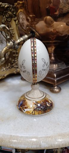 Аукцион с рубля! 42 Великолепная музыкальная шкатулка яйцо фарфор