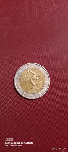 2 евро 2004, Греция,  олимпиада.