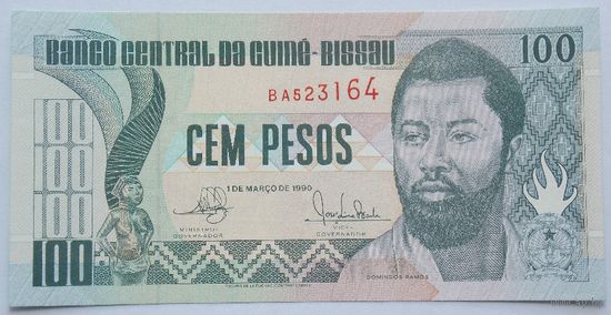 Гвинея-Биссау. 100 песо образца 1990 года