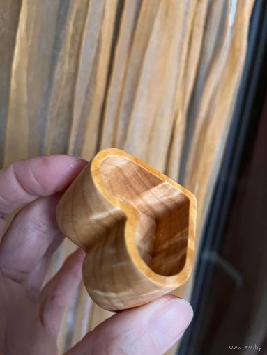 Коробочка деревянная в виде сердца Сувель березы