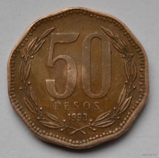 Чили 50 песо, 1993 г.