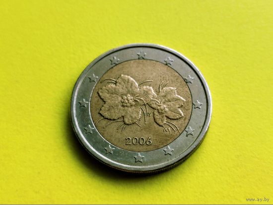 Финляндия. 2 евро 2006 (старый тип - старая карта Европы на реверсе). Торг.