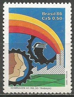 Бразилия. День труда. 1986г. Mi#2169.