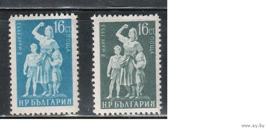 Болгария-1953, (Мих.851-852) , **  , День матери (полная серия)