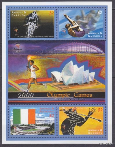 2000 Антигуа и Барбуда 3214-3217KL Олимпийские игры 2000 в Сиднее 8,00 евро