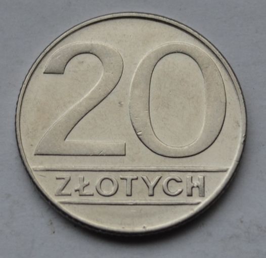 Польша, 20 злотых 1989 г.
