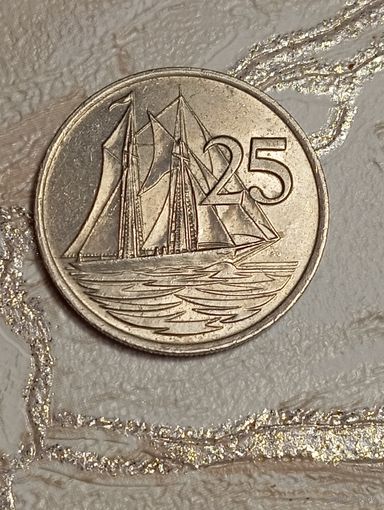 Каймановы острова 25 центов 1982 года .