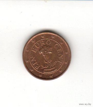 1 евроцент Австрия 2004 Лот 6853