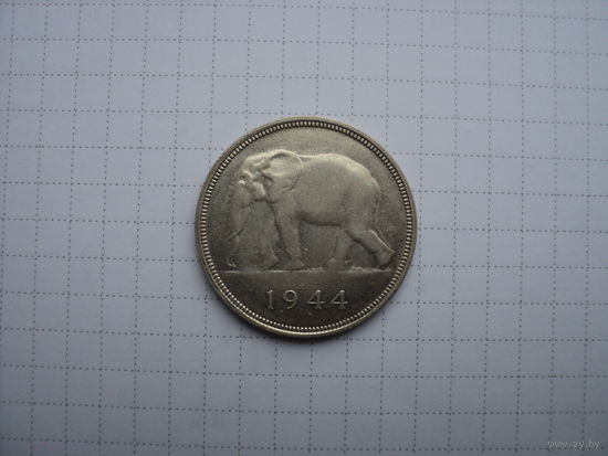 Конго (Бельгийское) 50 франков 1944 (II), серебро