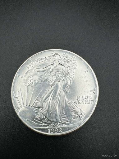 Американский серебряный орёл 1992г АЦ 1 доллар