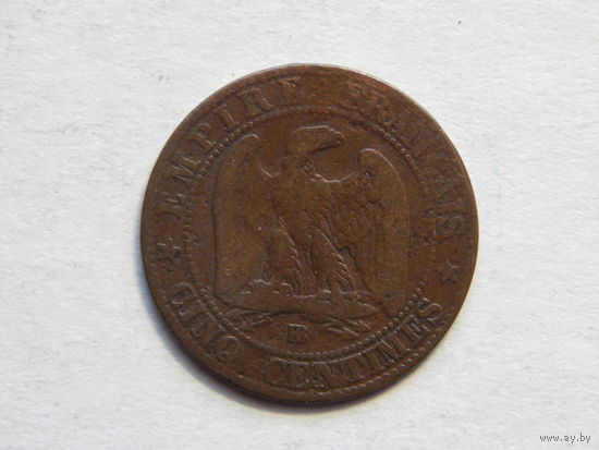 Франция 5 сантимов 1864г