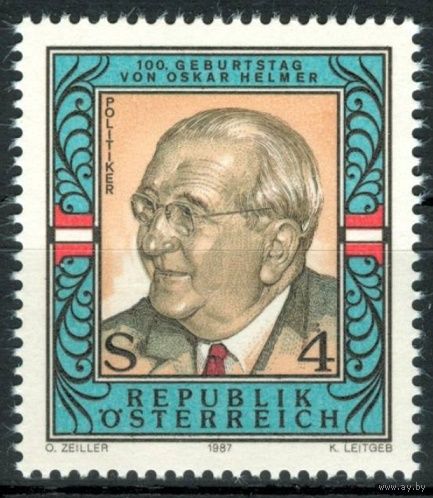 Австрия 1987 г., Mi 1906 - O.Helmer, политик