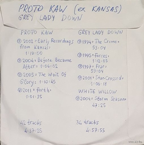 CD MP3 дискография PROTO KAW (ex. KANSAS), GREY LADY DOWN - 2 CD
