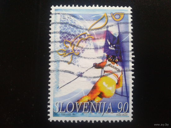 Словения 1997 лыжи, скоростной спуск