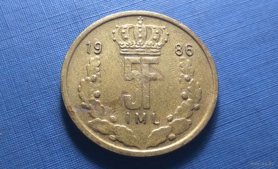 5 франков 1986. Люксембург.