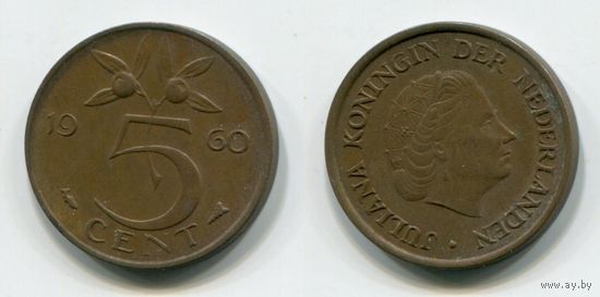 Нидерланды. 5 центов (1960)