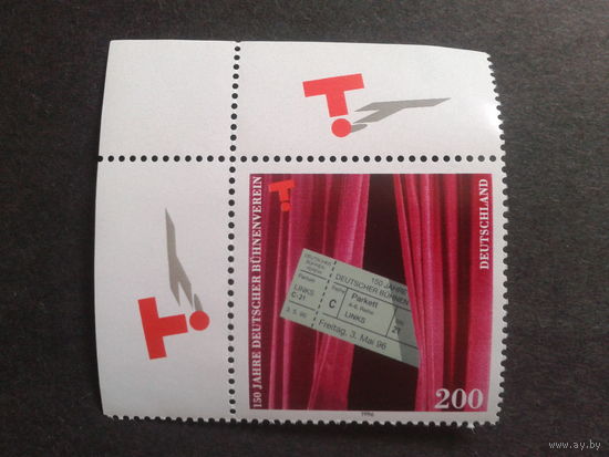 Германия 1996 билет в театр** Михель-2,2 евро