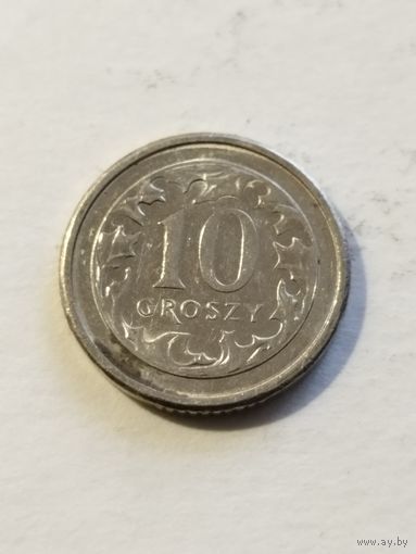Польша 10 грошей 2010