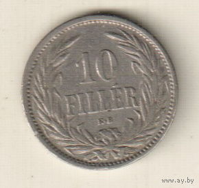 Венгрия 10 филлер 1909