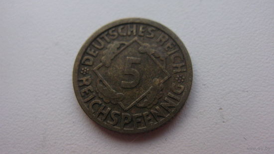 Германия 5 пфеннингов 1925 D ( REICHS... )