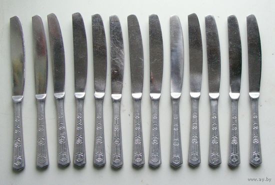 Ножи столовые из нержавейки времен СССР общепит 13 шт. цена за все