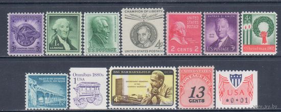 [992] США. 12 чистых марок. MNH