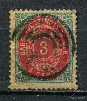 Датская Вест-Индия - 1873/1890 - Цифры 3С - [Mi.6Ia] - 1 марка. Гашеная.  (LOT Df1)