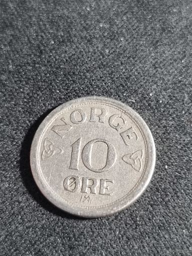 Норвегия 10 эре 1957