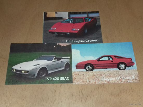 Календарики 1989 Эстония. Автомобили. 3 шт. одним лотом.