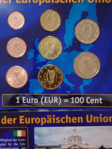 Ирландия евро набор монет 2003-2008 unc