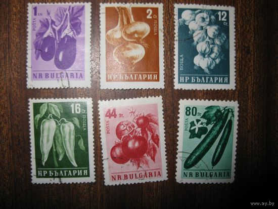 6 марок Болгария 1958 Флора овощи (С)
