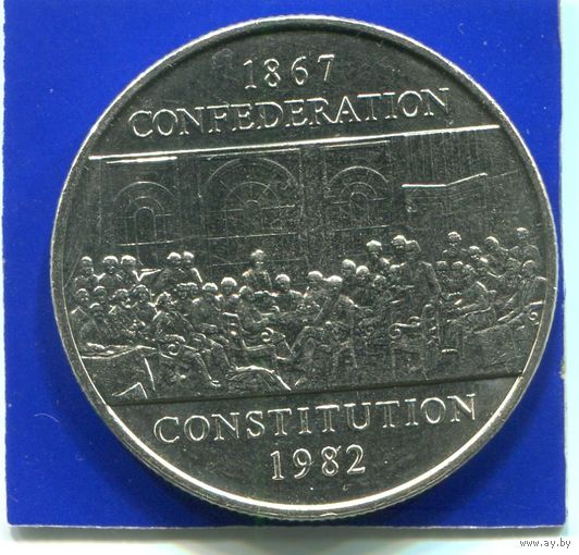 Канада 1 доллар 1982 , 115 лет Конституции Канады