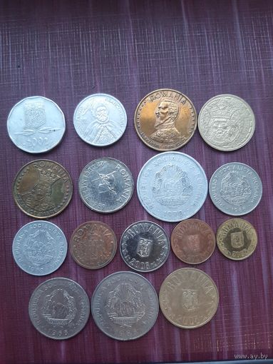 Монеты Румынии. С 1 рубля