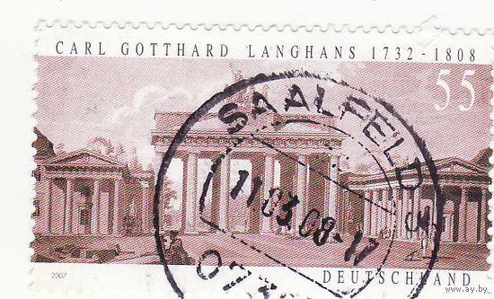 Бранденбургские ворота. Архитектор Карл Готтгард Лангганс 2007 год