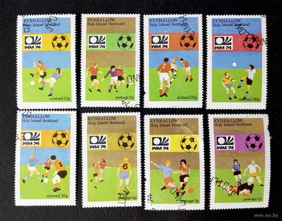 Шотландия 1974 г. Чемпионат Мира по Футболу. Германия 1974 год. Спорт, полная серия из 8 марок #0036-С1P8