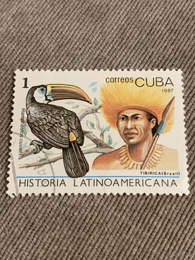 Куба 1987. Птицы. Raphastos curvieri. Марка из серии
