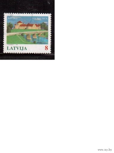Латвия-1995 (Мих.395 ) , гаш. , Архитектура, Замок